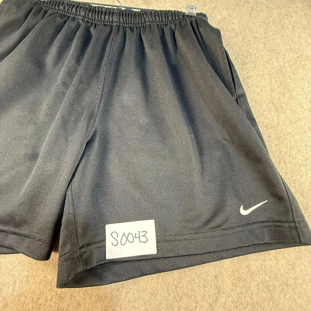 Vintage Nike Shorts Mens XS Black Athletic Gym Basketball Made in USA Orange Tag